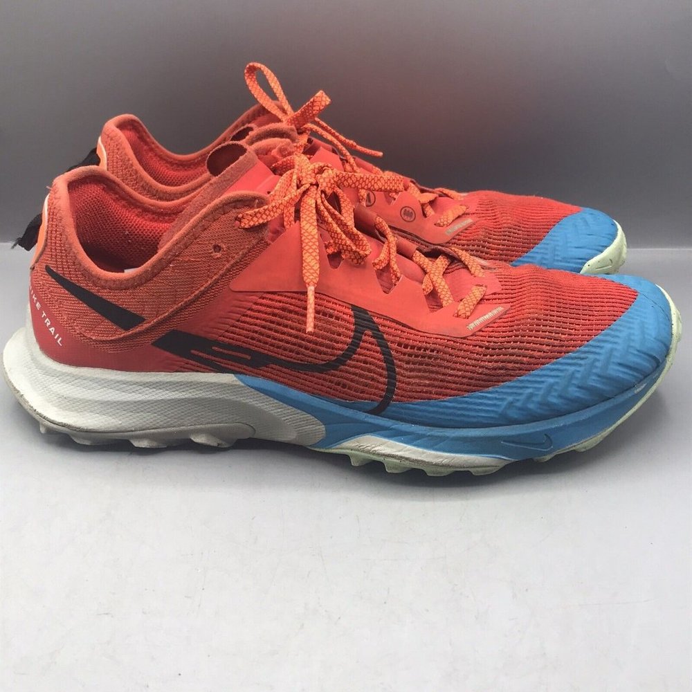 RARE🔥 Nike Air Zoom Terra Kiger 8 Habanero Red Blue Trail Sz 8.5 DH0649-600